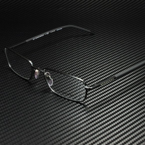 Burberry Matte Men's Black Eyeglasses - Picture 1 of 5